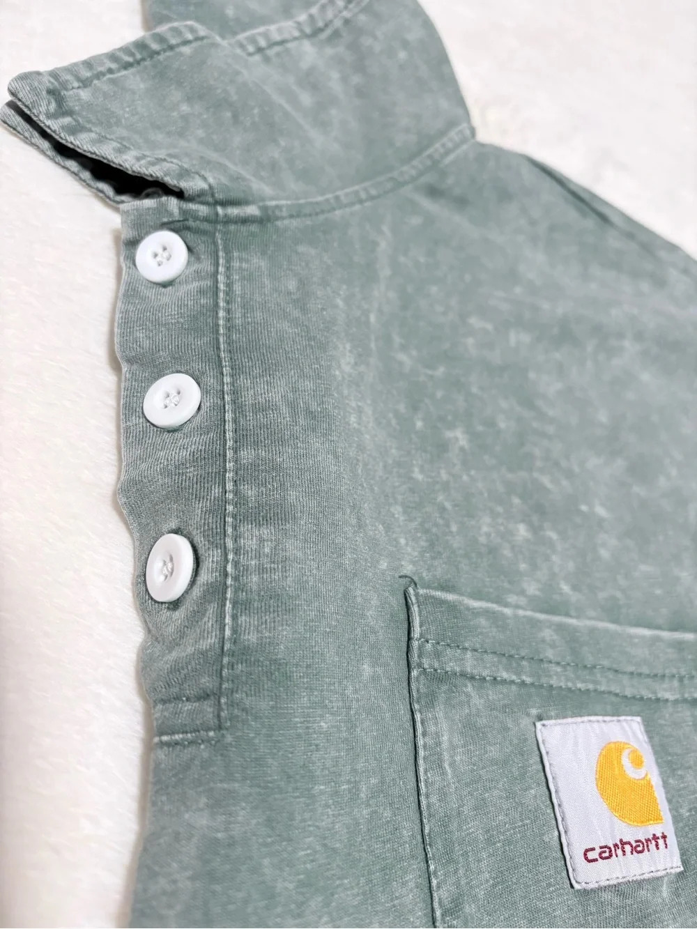 Carhartt Original Fit Pocket Polo Shirt Men’s Sz XL Green Shortsleeved Workwear - Picture 5 of 11